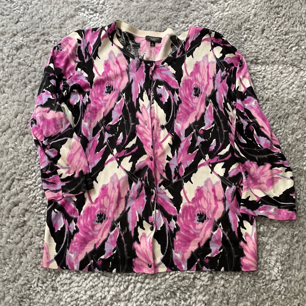 [TALBOTS] Floral Cardigan